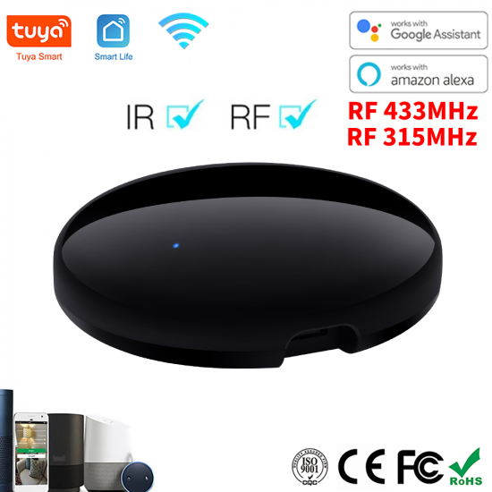 Télécommande intelligente universelle  RF IR et WiFi tuya S12